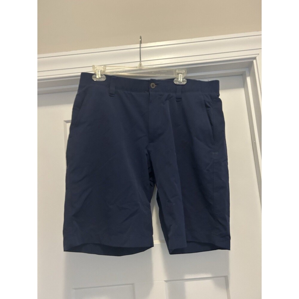 Under Armour HeatGear Men's Loose Fit Performance Golf Shorts Navy Blue Size 38